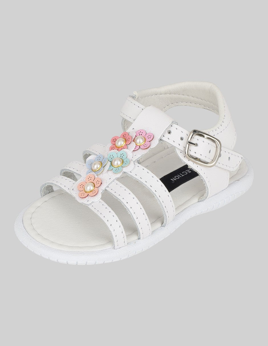 Sandalias Kids en Piel vegana – Blancos