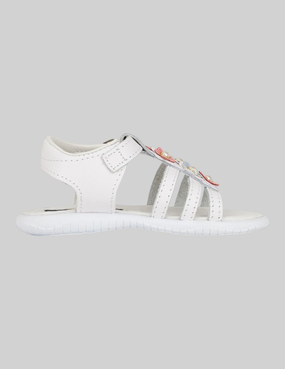 Sandalias Kids en Piel vegana – Blancos