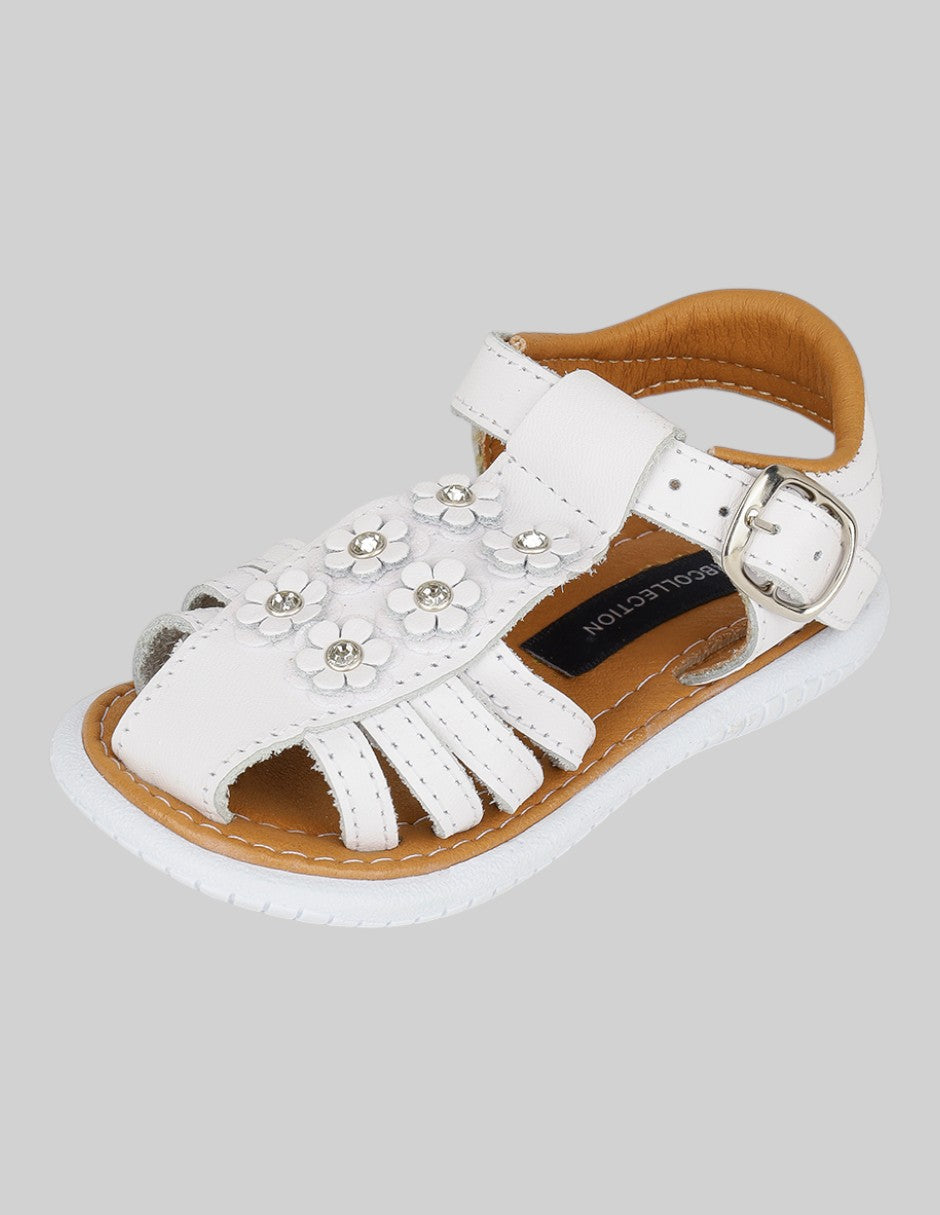 Sandalias Kids en Piel vegana – Blancos