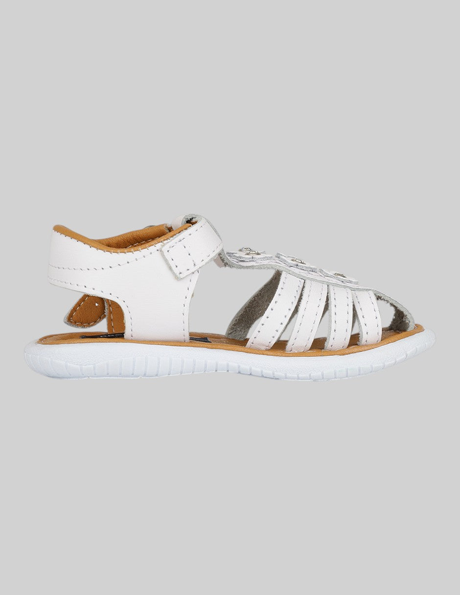 Sandalias Kids en Piel vegana – Blancos