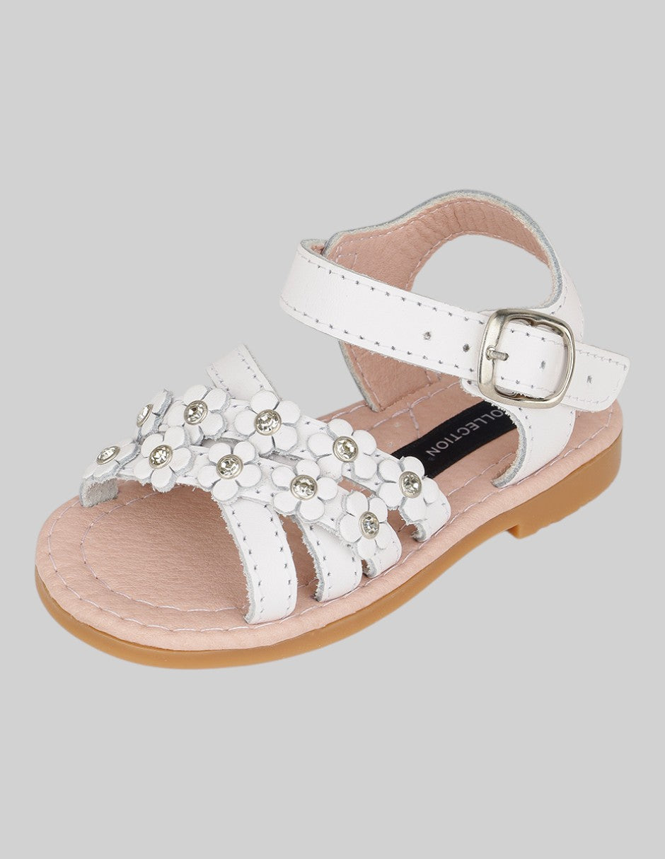 Sandalias Kids en Piel vegana – Blancos