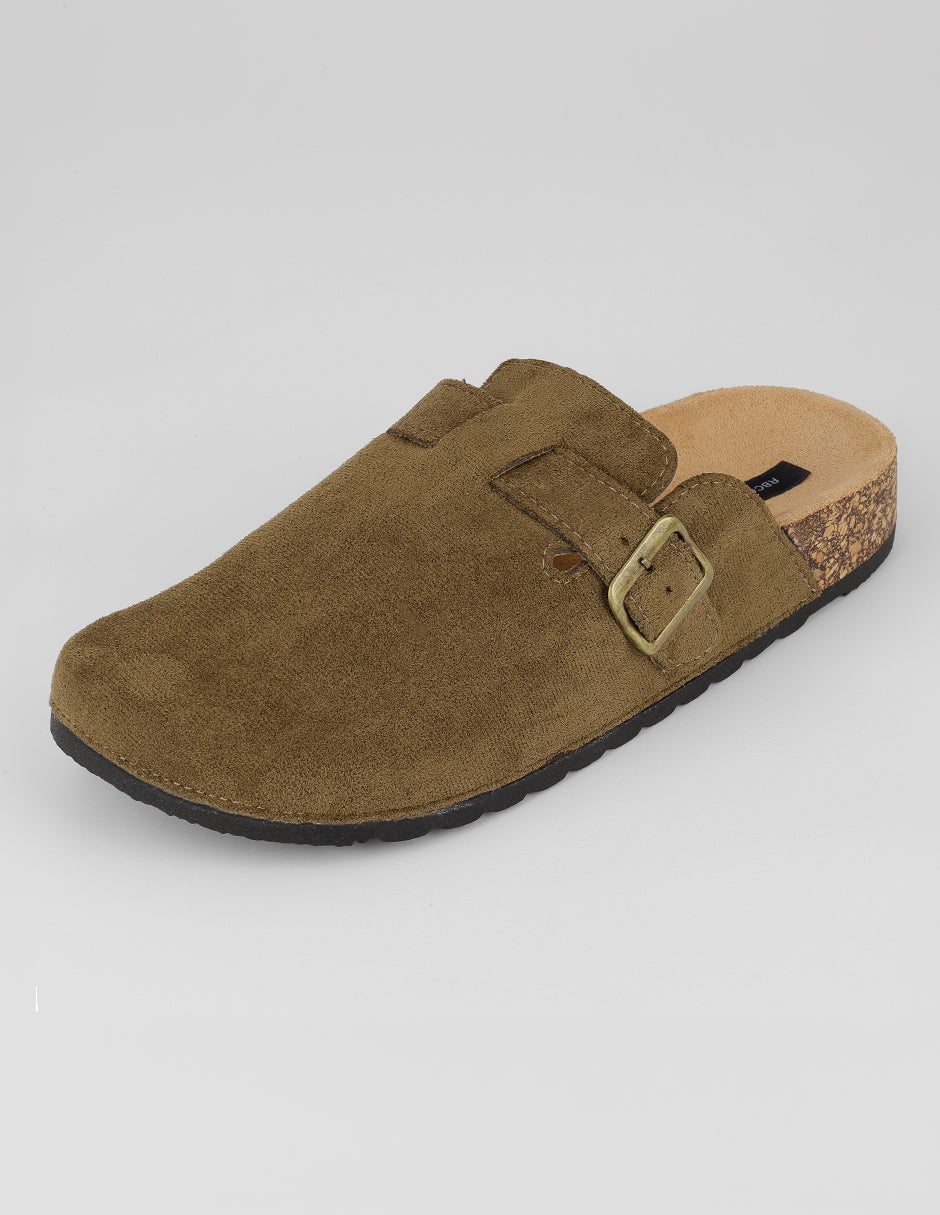 Pantuflas Onne en Gamuza – Verde