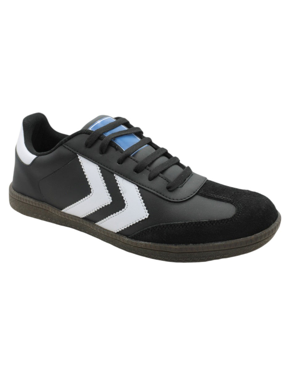 Tenis con cordones Exterior Piel vegana Color Negro Con Blanco Para Hombre De RBCOLLECTION