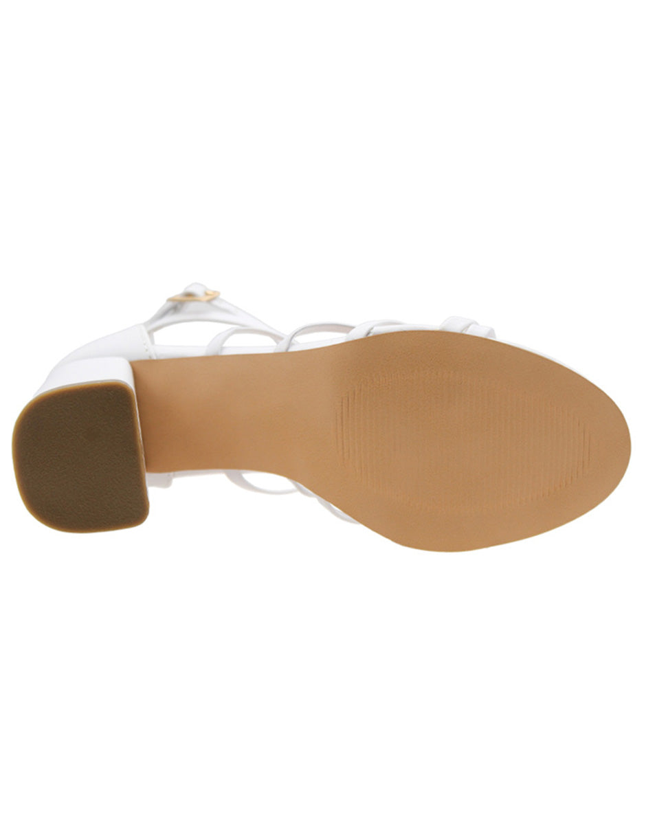 Sandalia con tacon  Color Blanco Para Mujer De RBCOLLECTION