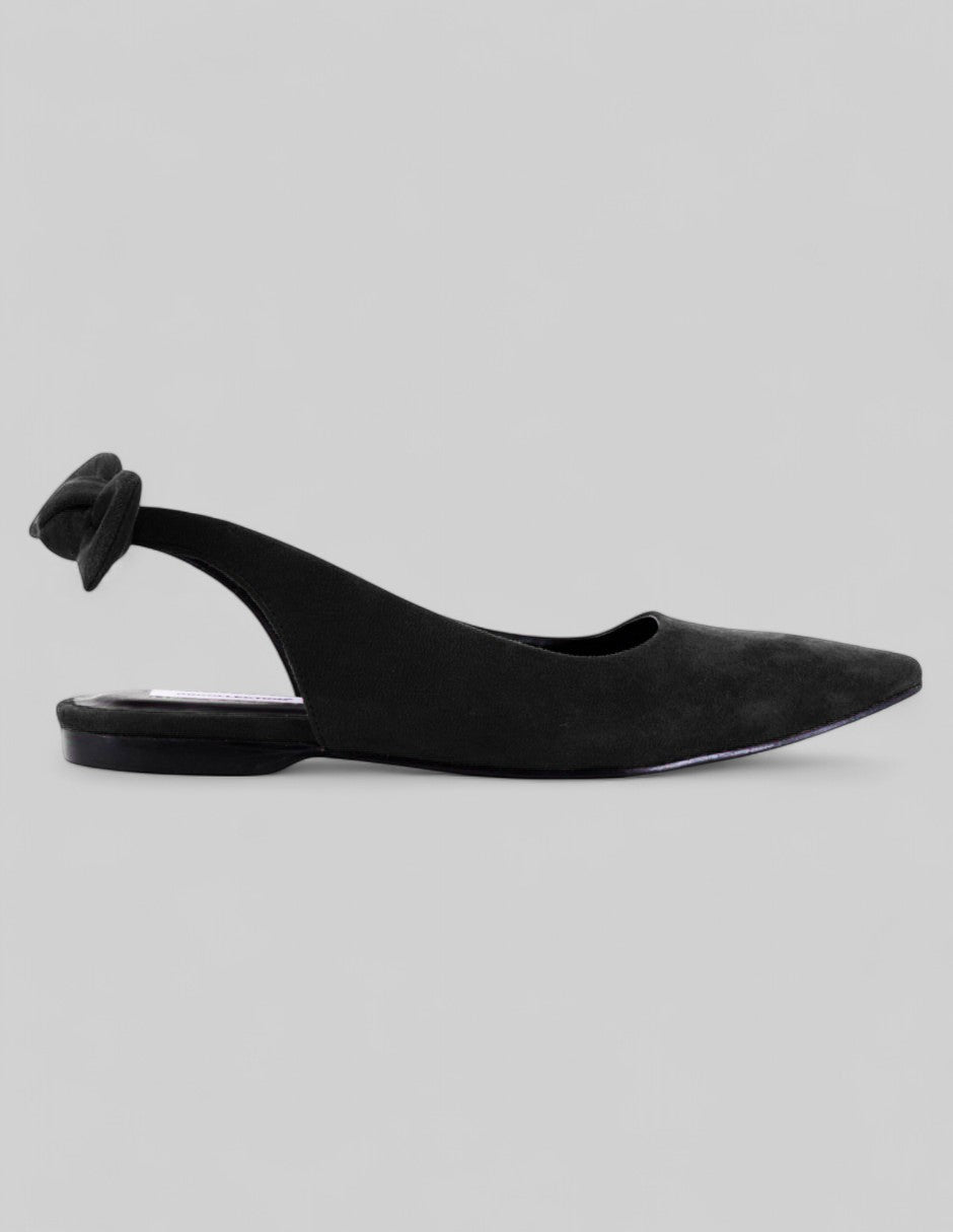 Flats puntales Classy en Gamuza – Negro