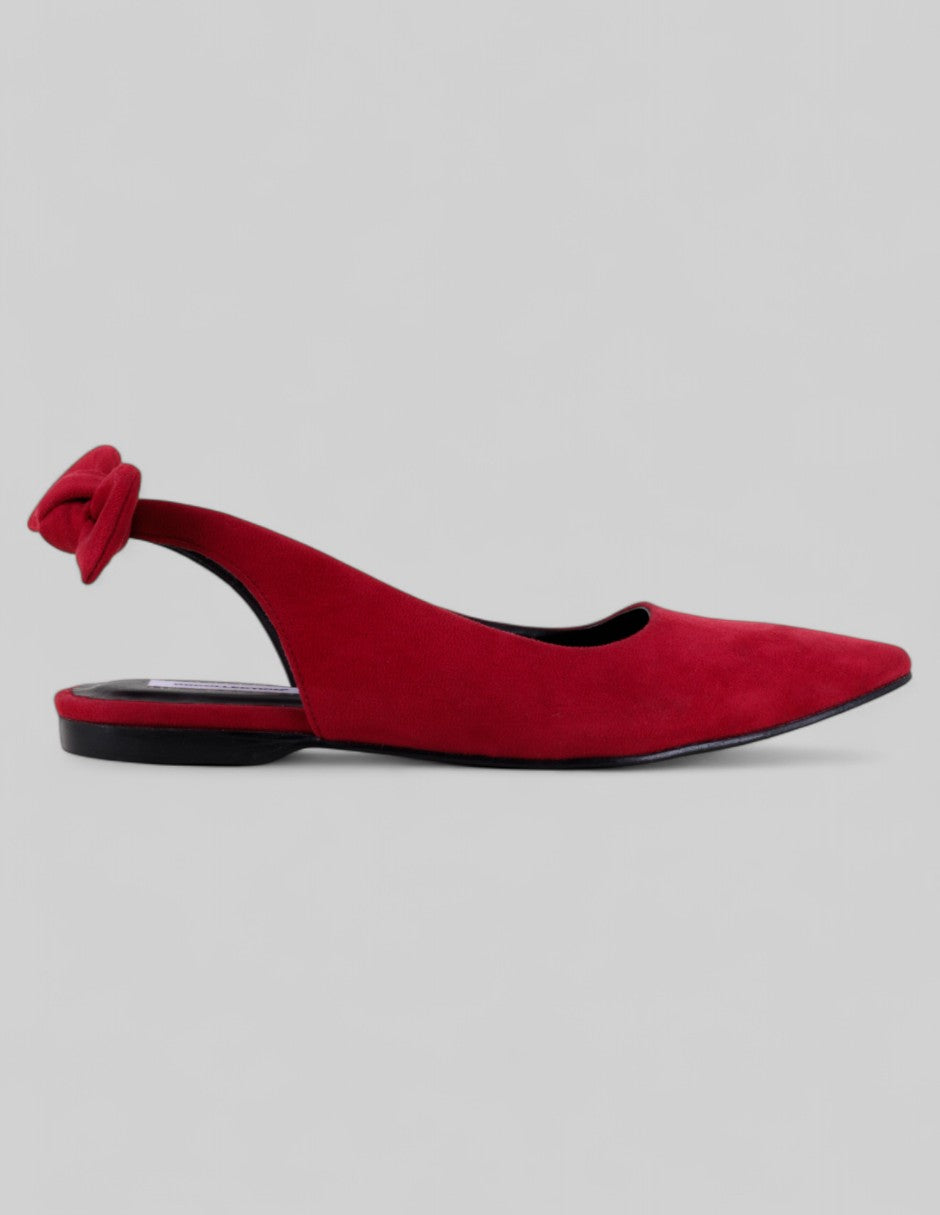 Flats puntales Classy en Gamuza – Rojo