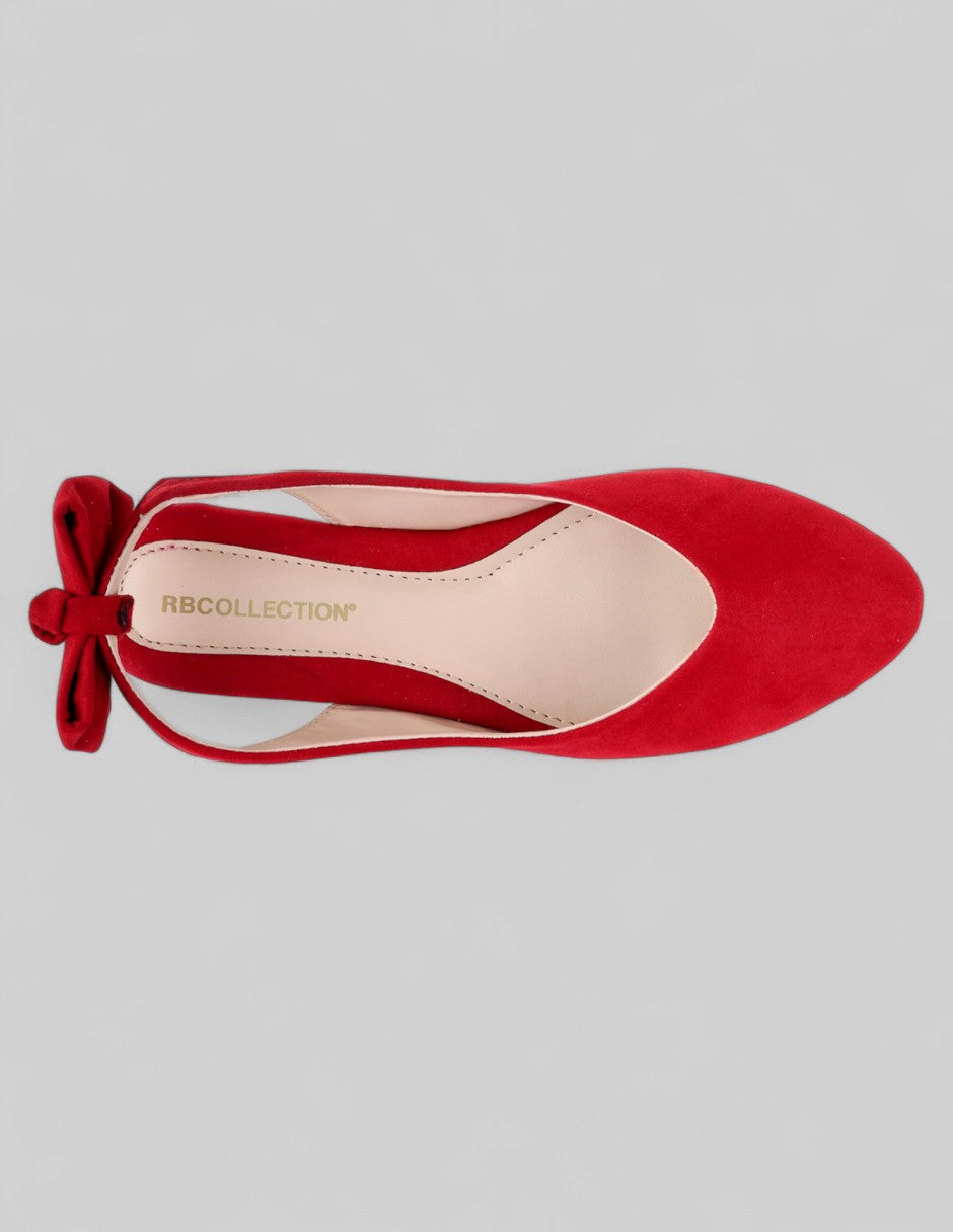 Flats puntales Classy en Textil – Rojo
