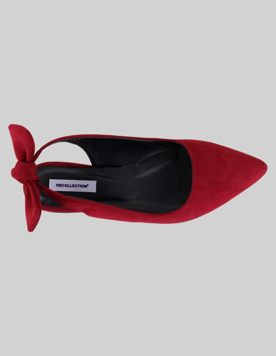 Flats puntales Classy en Gamuza – Rojo