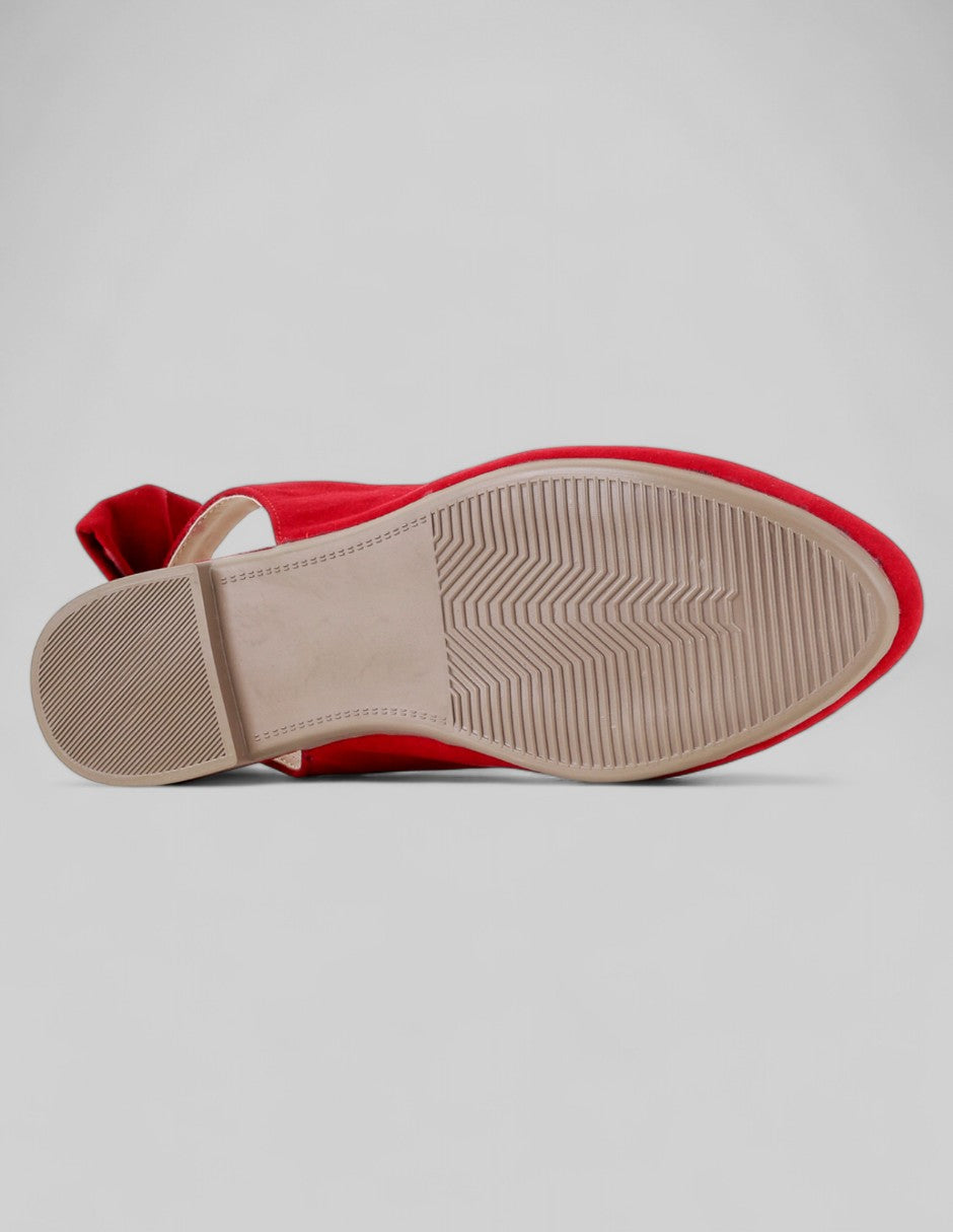 Flats puntales Classy en Textil – Rojo