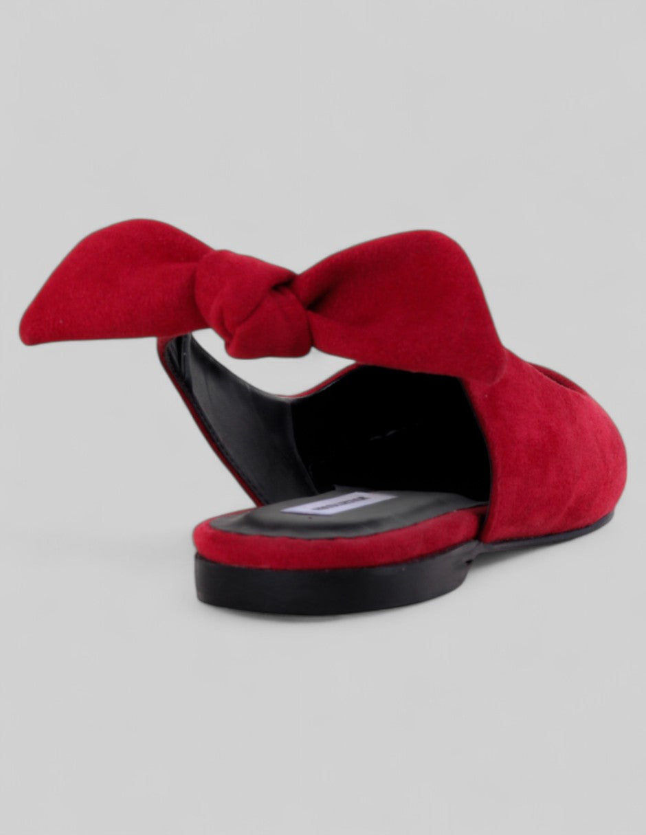 Flats puntales Classy en Gamuza – Rojo