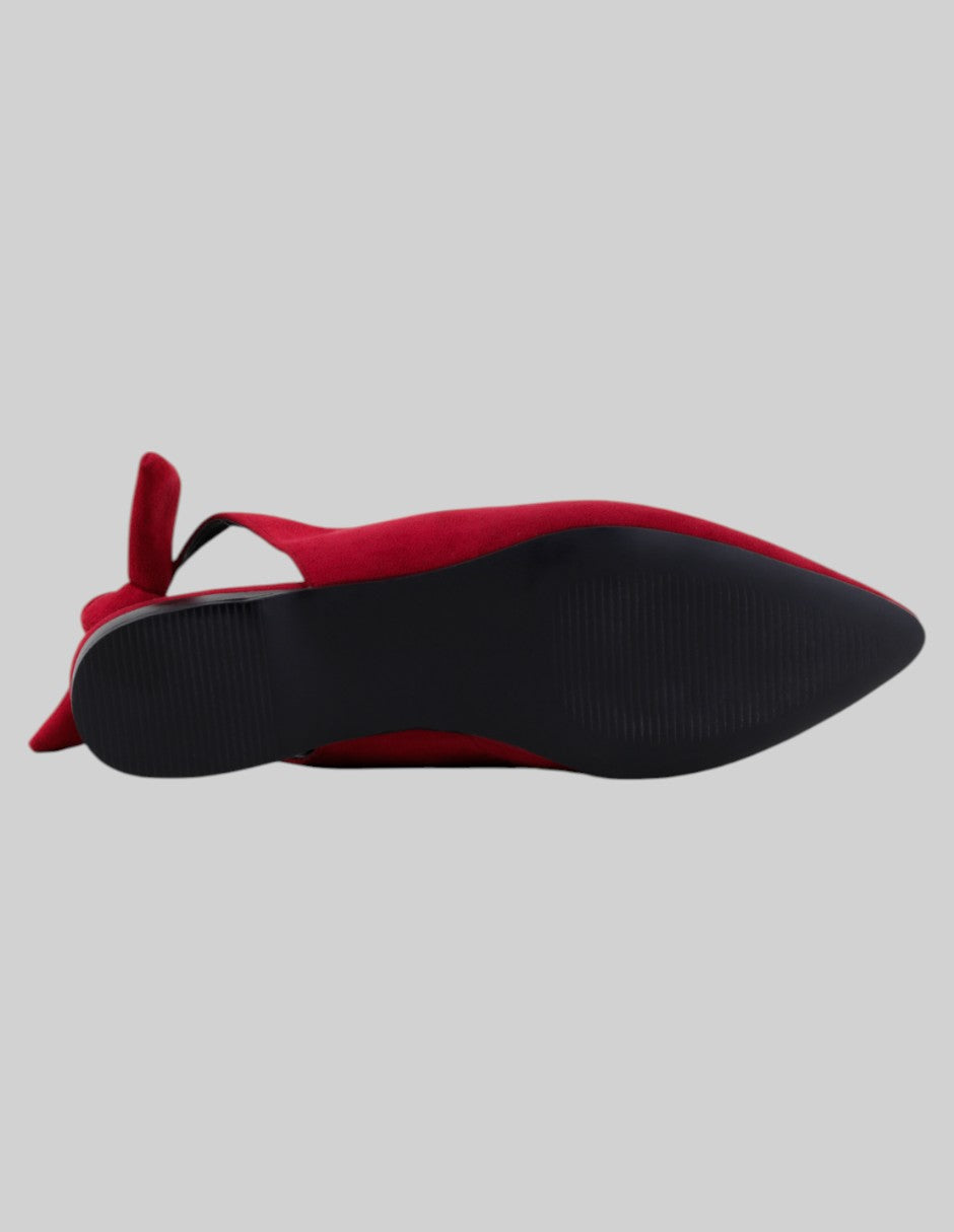 Flats puntales Classy en Gamuza – Rojo