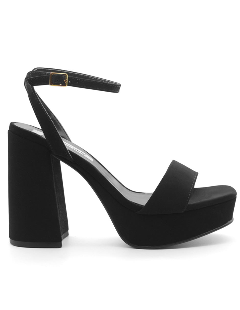 Sandalia con tacon  Color Negro Para Mujer De RBCOLLECTION