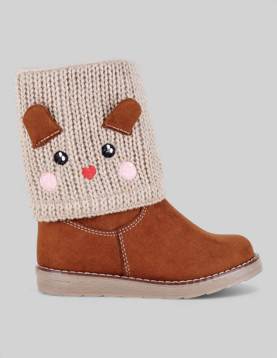 Botas casuales kids en Textil – Café