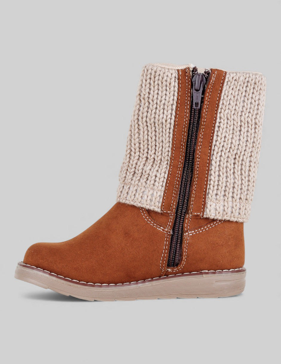 Botas casuales kids en Textil – Café