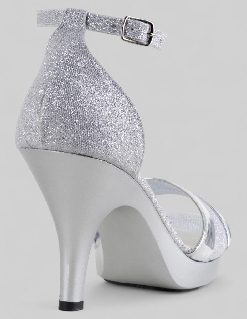 Sandalia con tacón GLOWM en Sintético – Plata