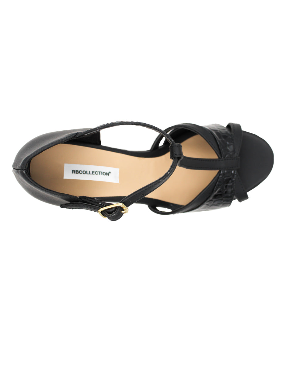 Sandalias con tacón Exterior Sintético Color Negro Para Mujer De D'Cristian