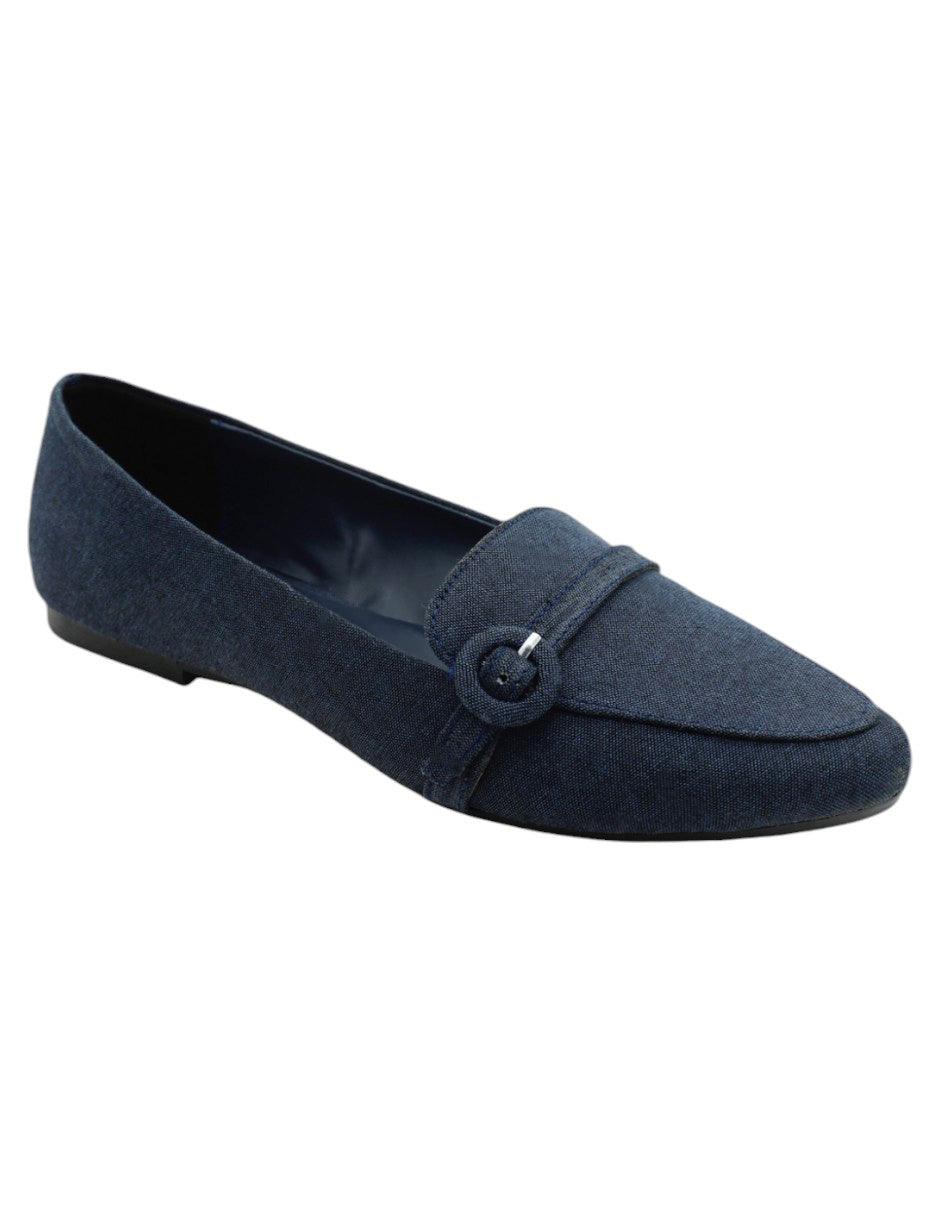 Flats clásicas Exterior Textil Color Azul Para Mujer De RBBASICS