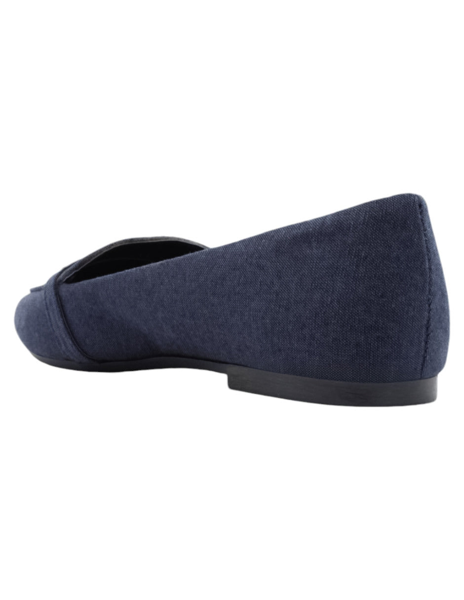 Flats clásicas en Textil – Azul