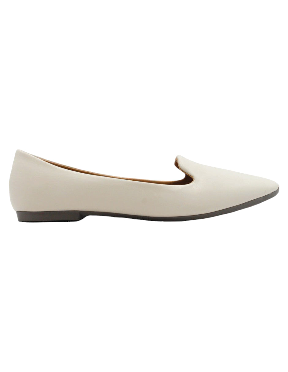 Flats clásicas en Piel vegana – Blanco