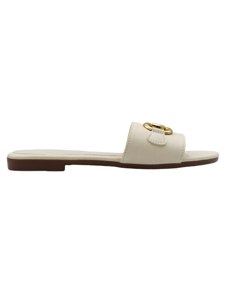 Sandalias de piso en Piel Vegana – Blanco