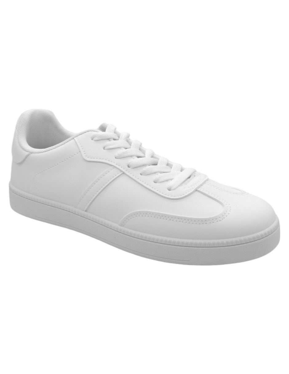 Tenis con cordones Exterior Piel vegana Color Blanco Para Hombre De RBCOLLECTION