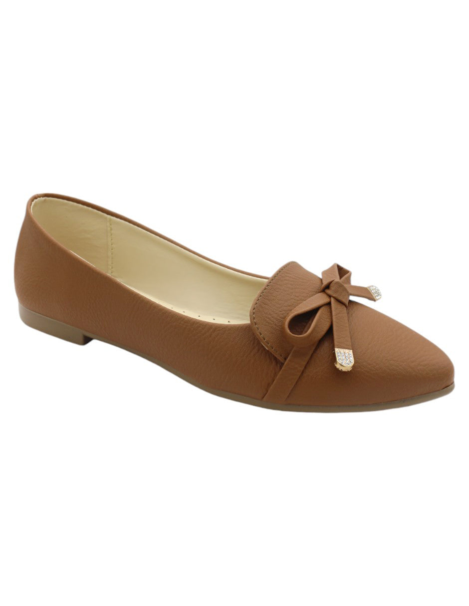 Flats clásicas en Piel vegana – Café