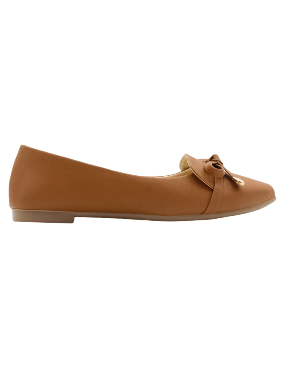 Flats clásicas en Piel vegana – Café