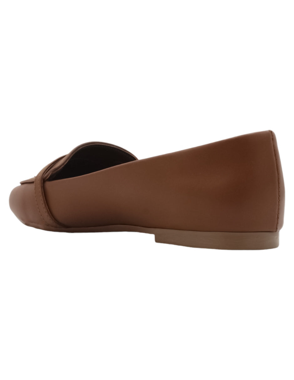 Flats clásicas Exterior Textil Color Café Para Mujer De RBBASICS