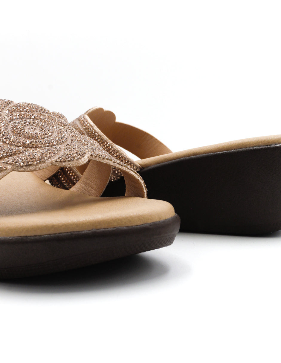 Sandalias con plataforma en Piel Vegana – Rosa