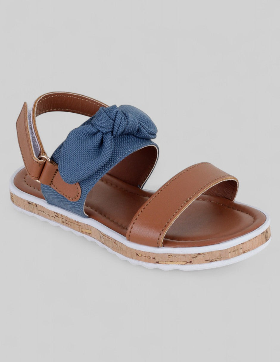 Sandalias Kids  en Piel vegana – Café