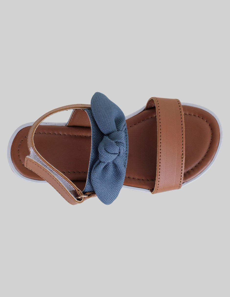 Sandalias Kids  en Piel vegana – Café