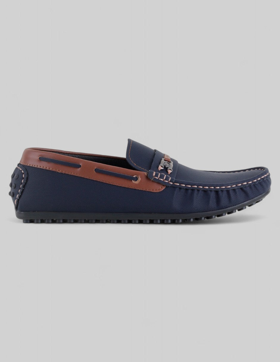 Mocasines  en Piel vegana - Azul