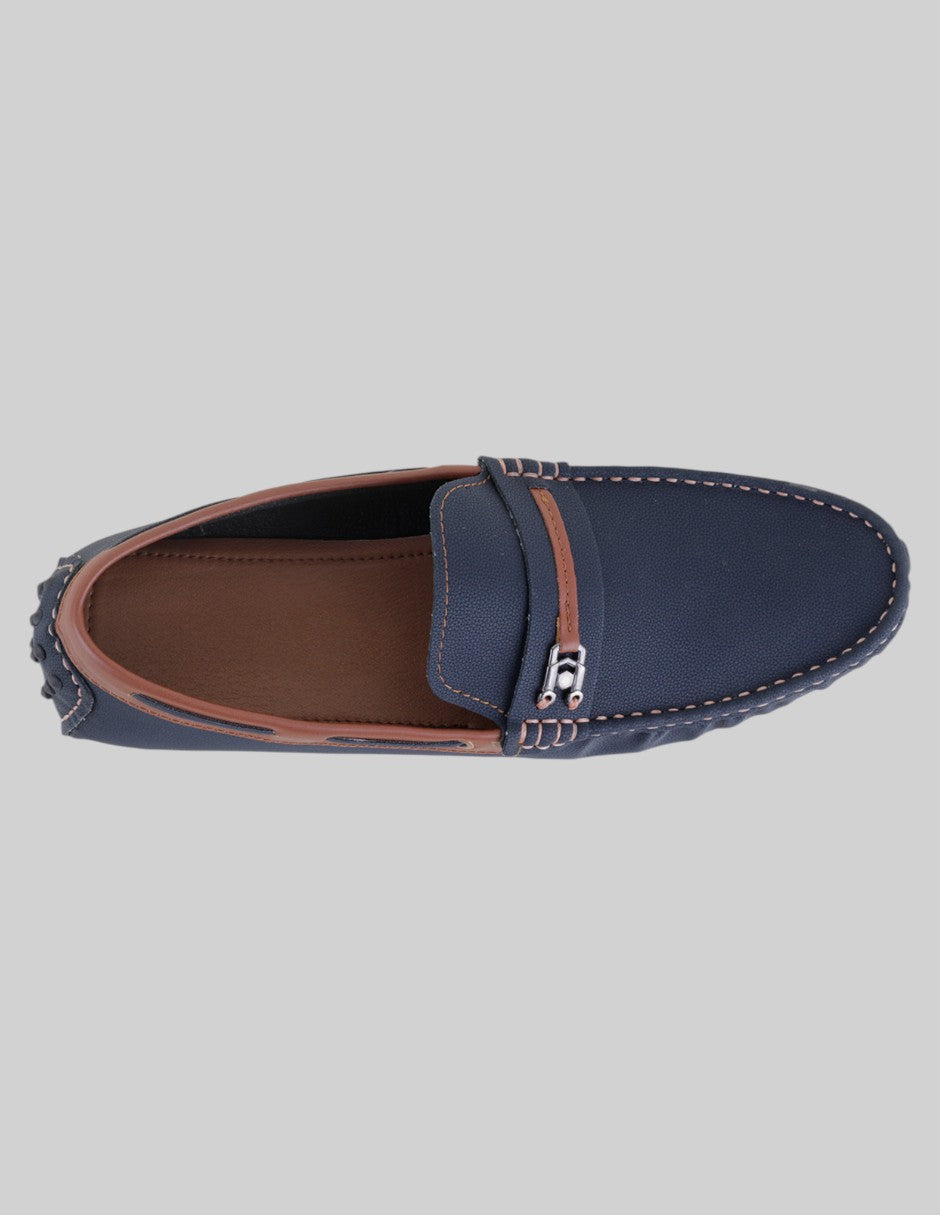 Mocasines  en Piel vegana - Azul