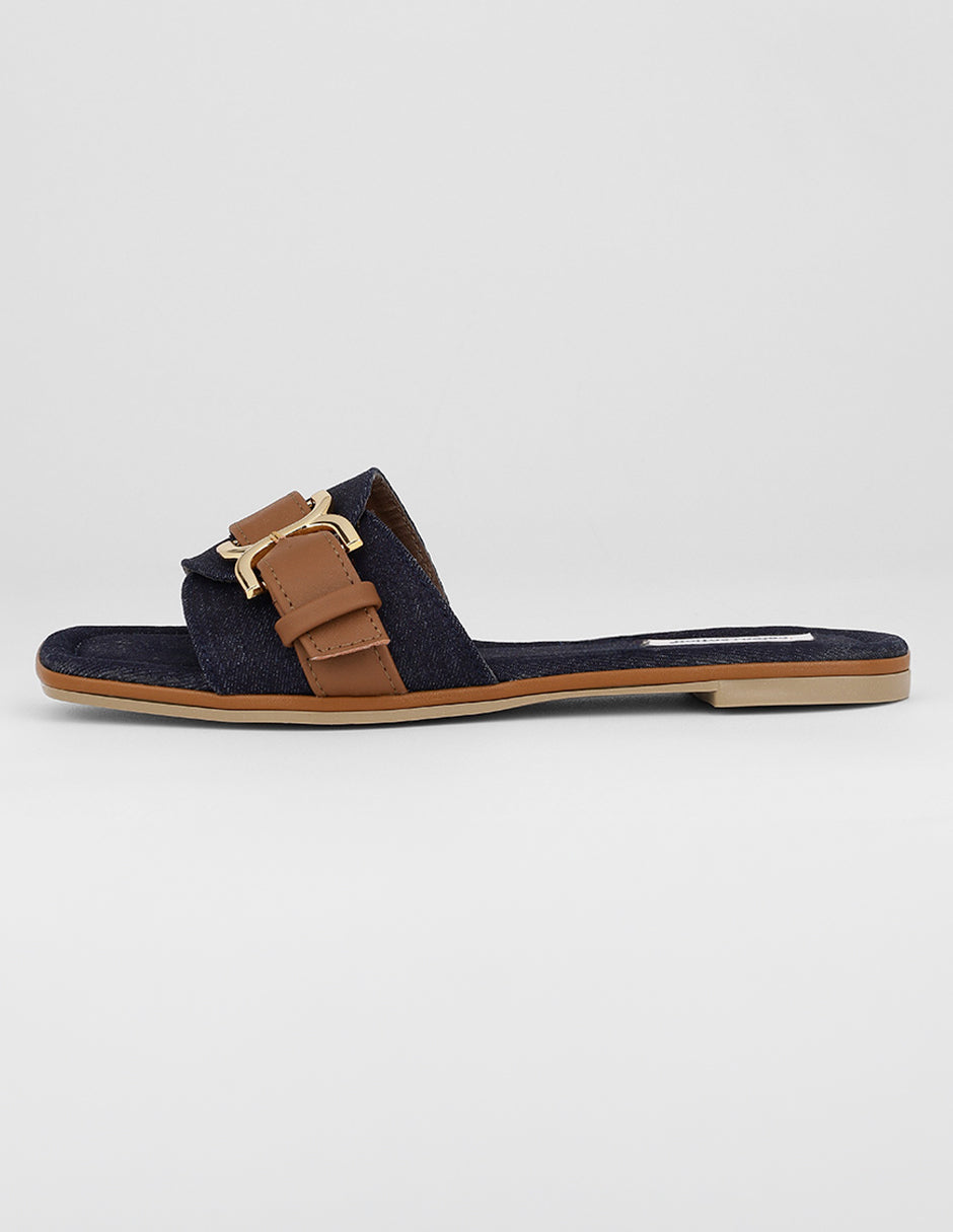 Sandalias de piso Exterior Textil Color Azul Para Mujer De RBCOLLECTION