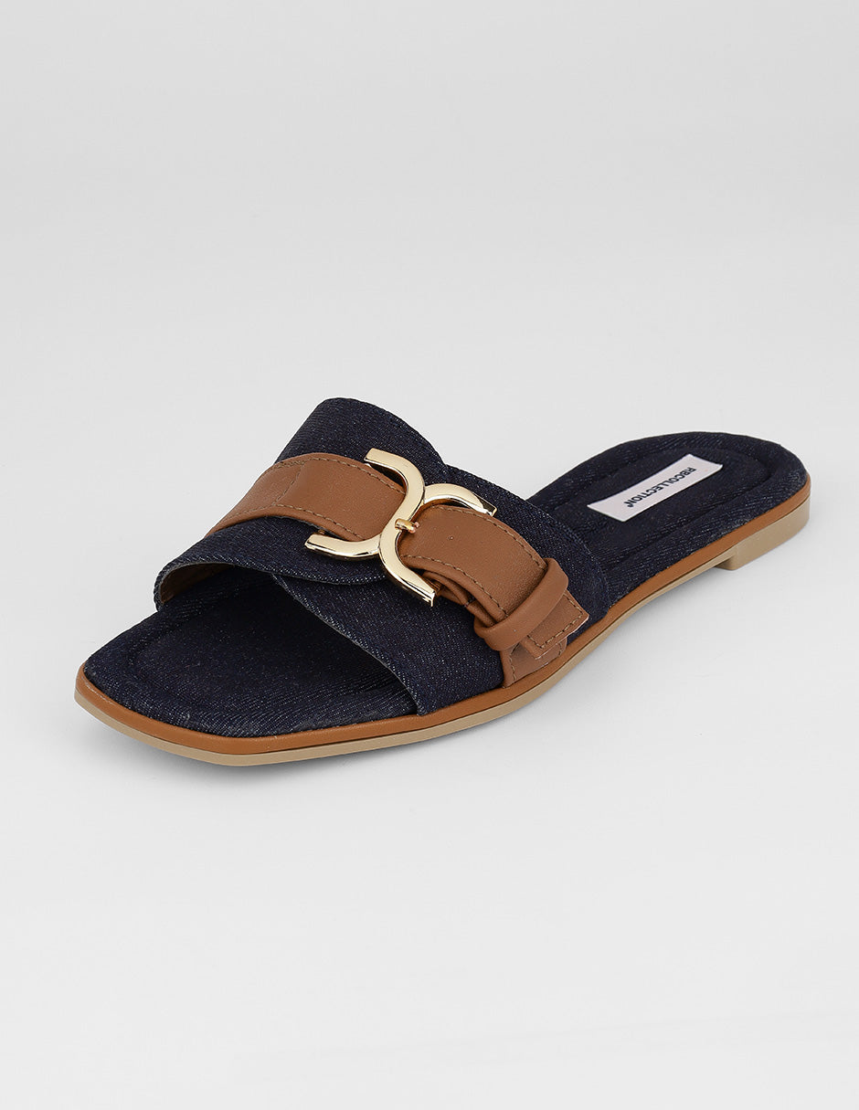 Sandalias de piso Soft en Textil – Azul