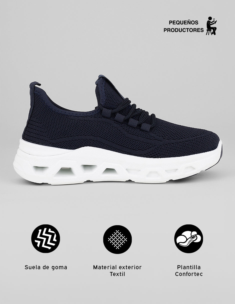 Tenis tipo deportivo  Sport en Textil – Azul