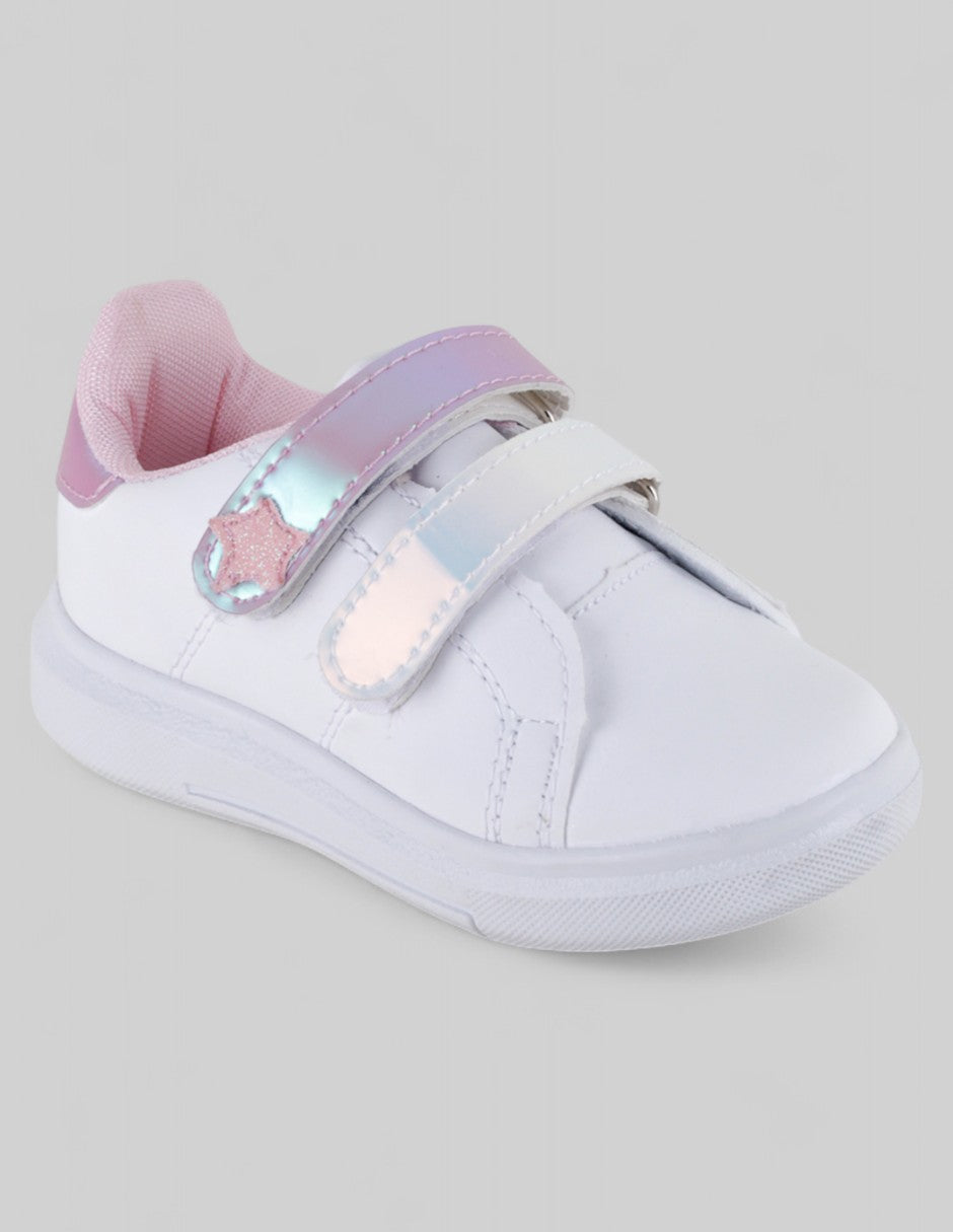 Tenis Kids  en Sintético – Blanco
