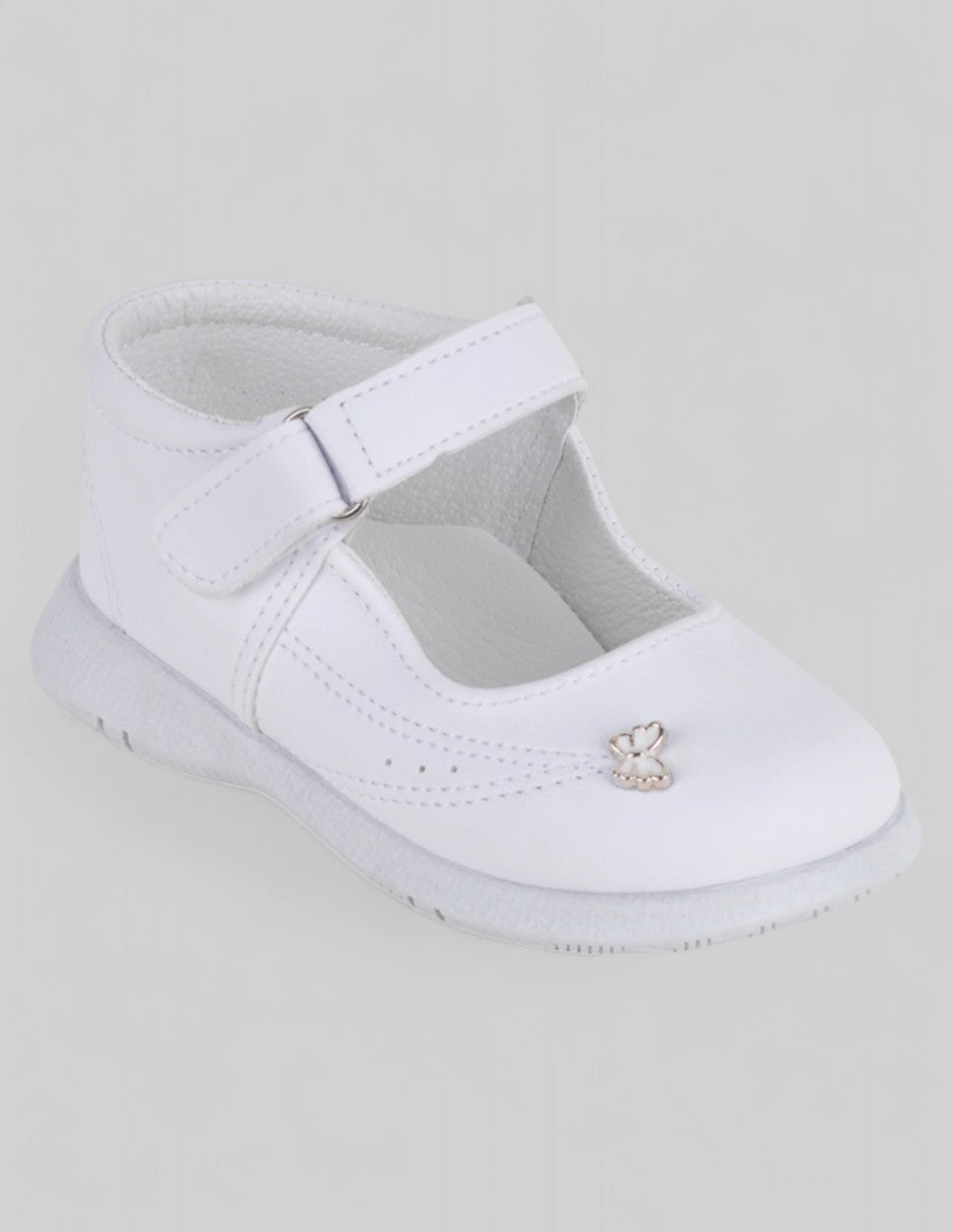 Mary Jane Kids  en Piel vegana – Blanco