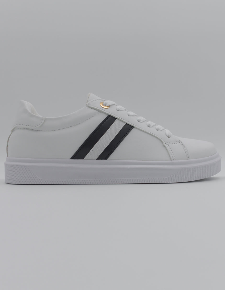 Tenis con cordones Urban en Piel vegana – Blanco