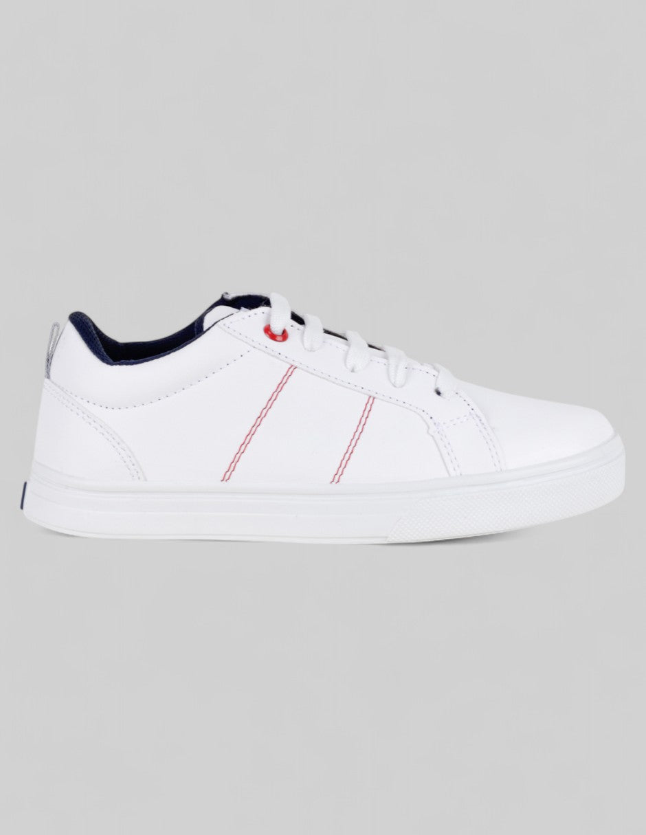 Tenis Kids  en Sintético – Blanco