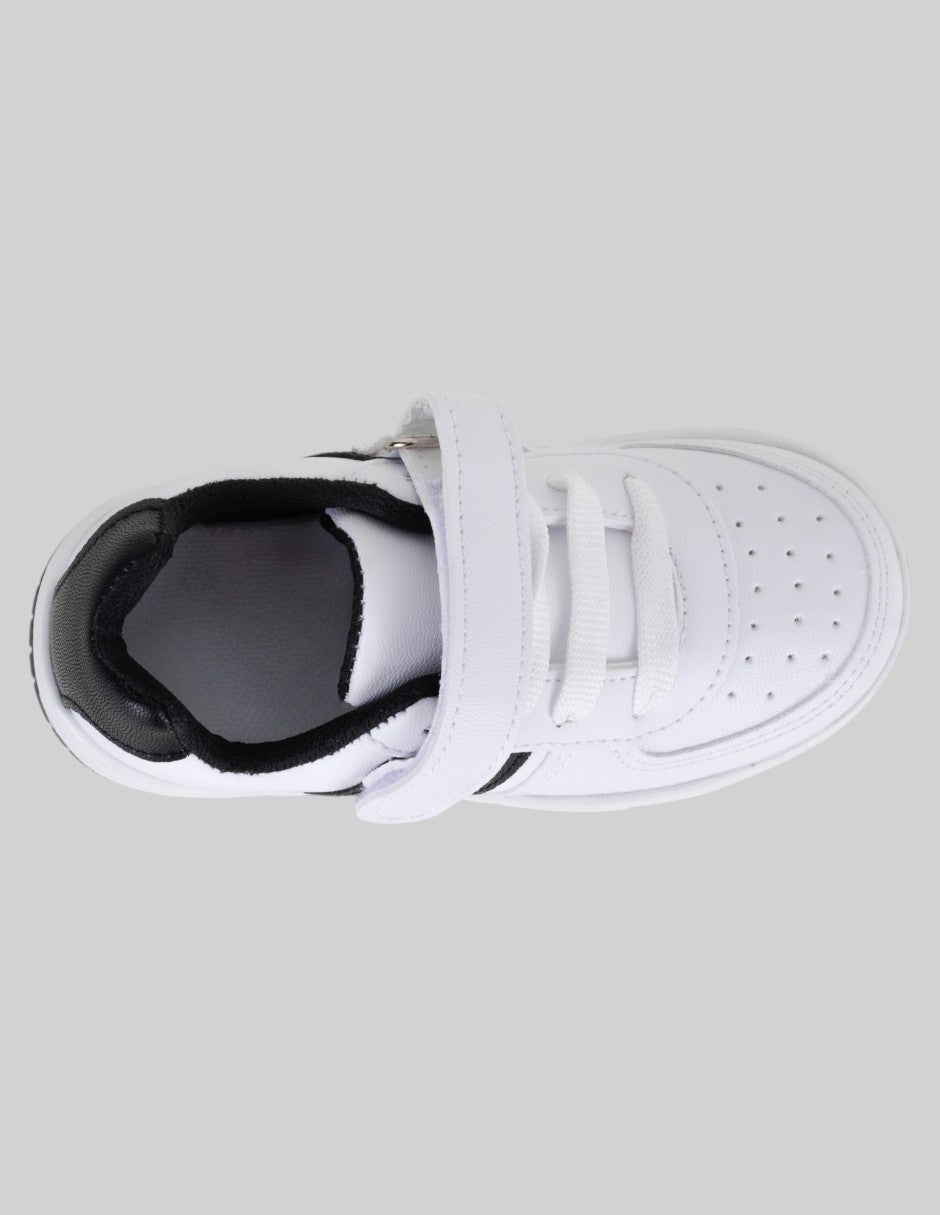 Tenis Kids  en Piel vegana – Blanco