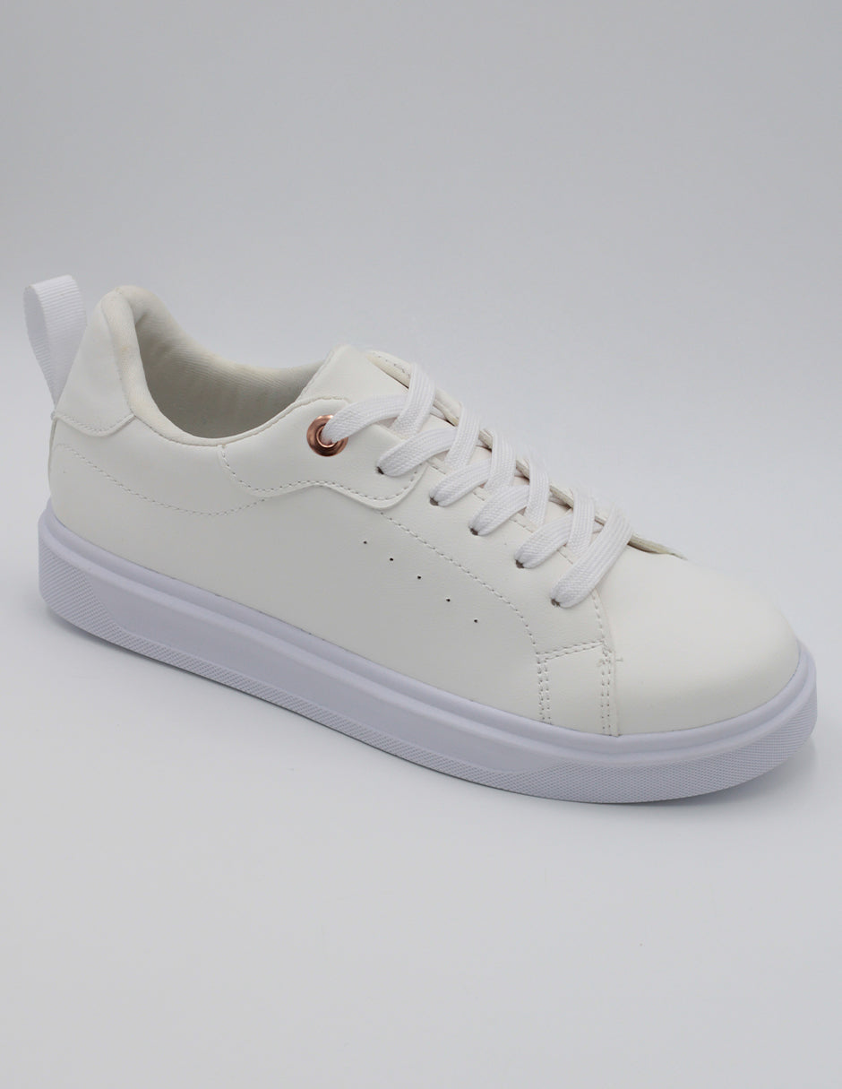 Tenis con cordones Exterior Sintético Color Blanco Para Mujer De RBBASICS