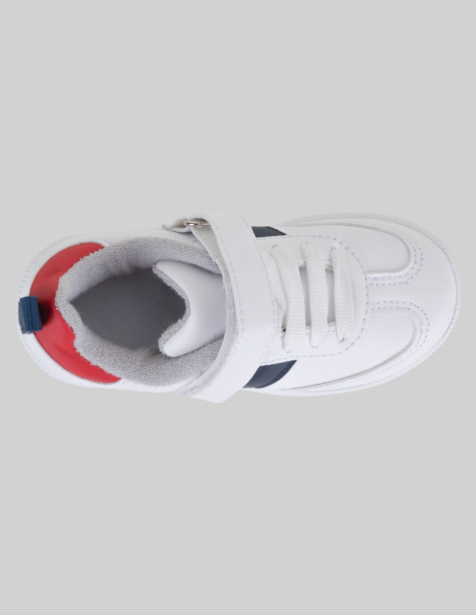 Tenis Kids  en Piel vegana – Blanco