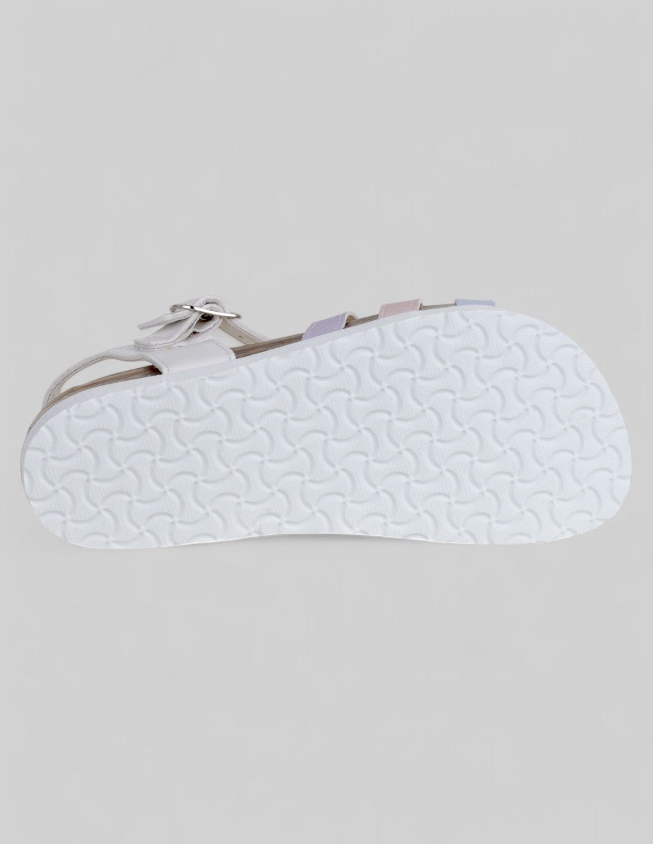 Sandalias Kids  en Piel vegana – Blanco