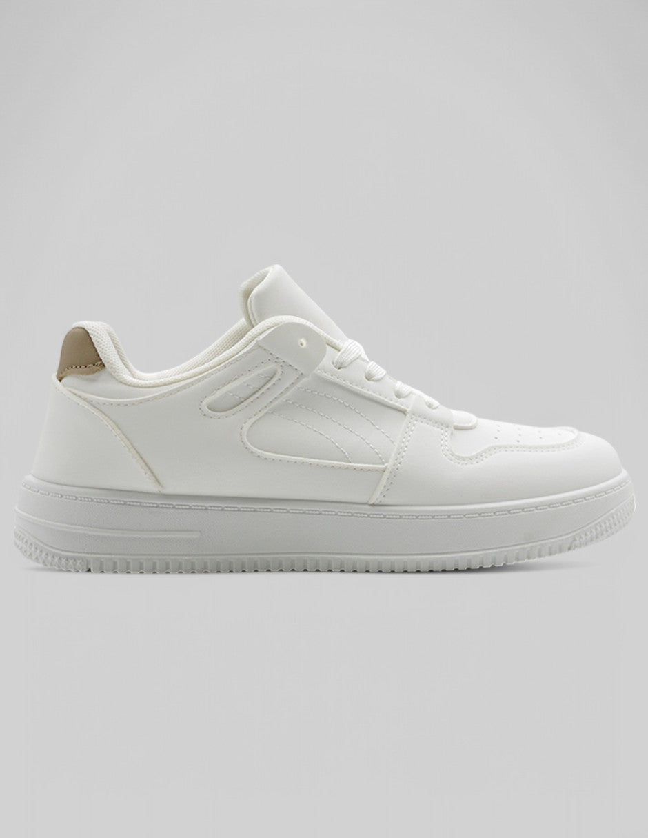Tenis con cordones Exterior Piel vegana Color Blanco Para Hombre De RBCOLLECTION