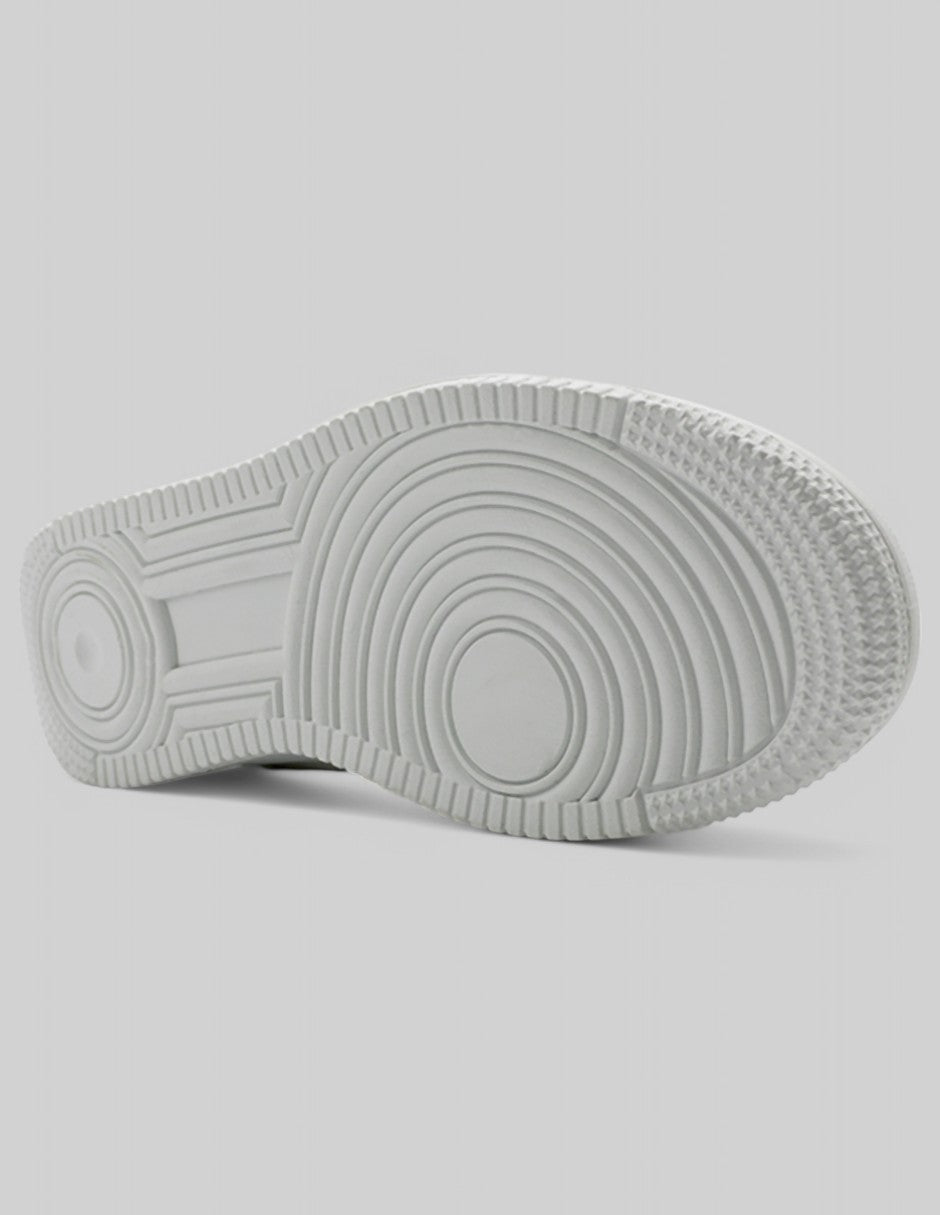 Tenis con cordones TRX en Piel vegana – Blanco