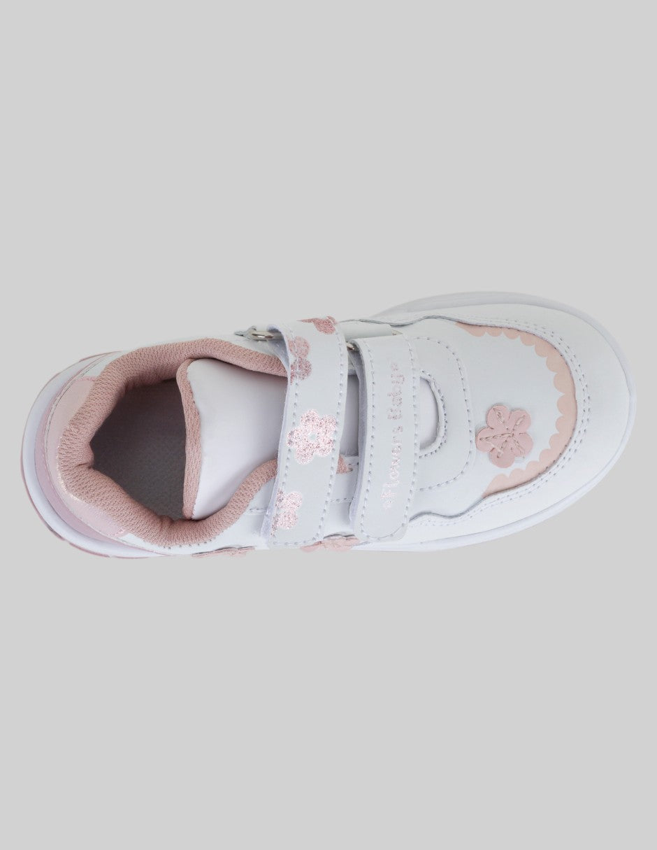 Tenis Kids  en Sintético – Blanco