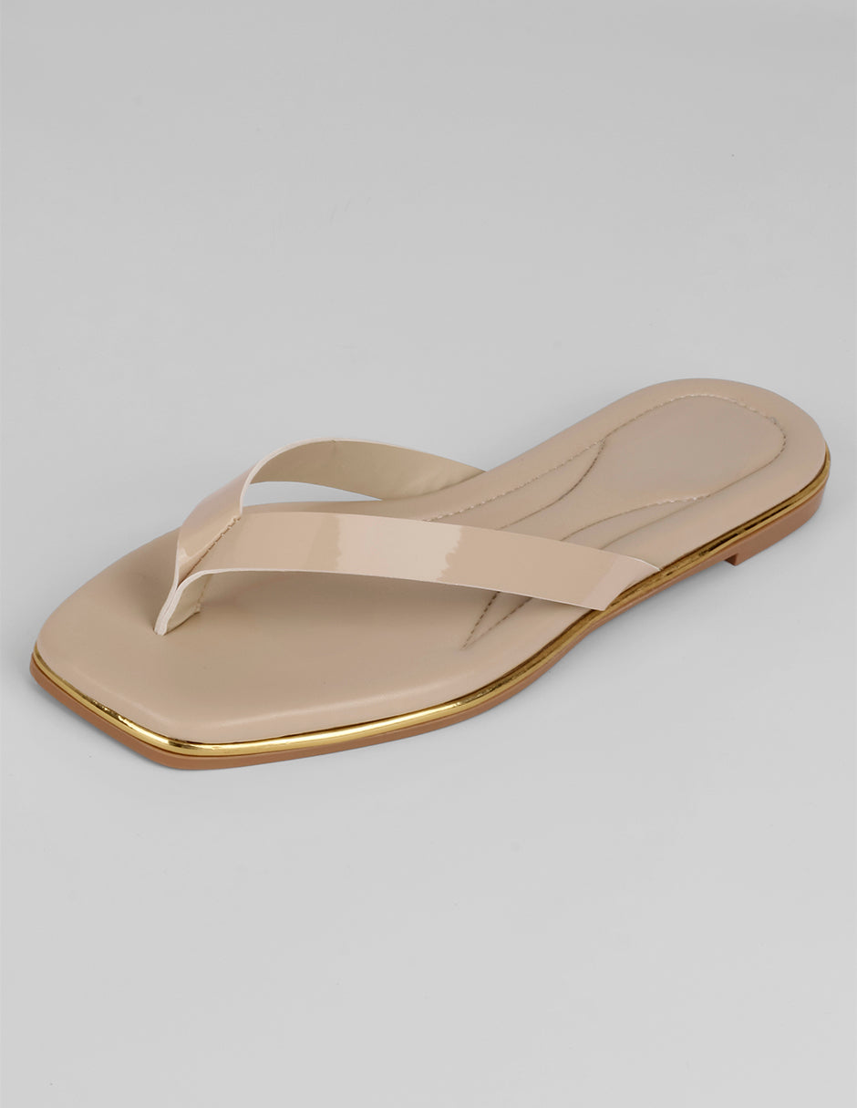 Sandalias de piso Soft en Sintético – Latte