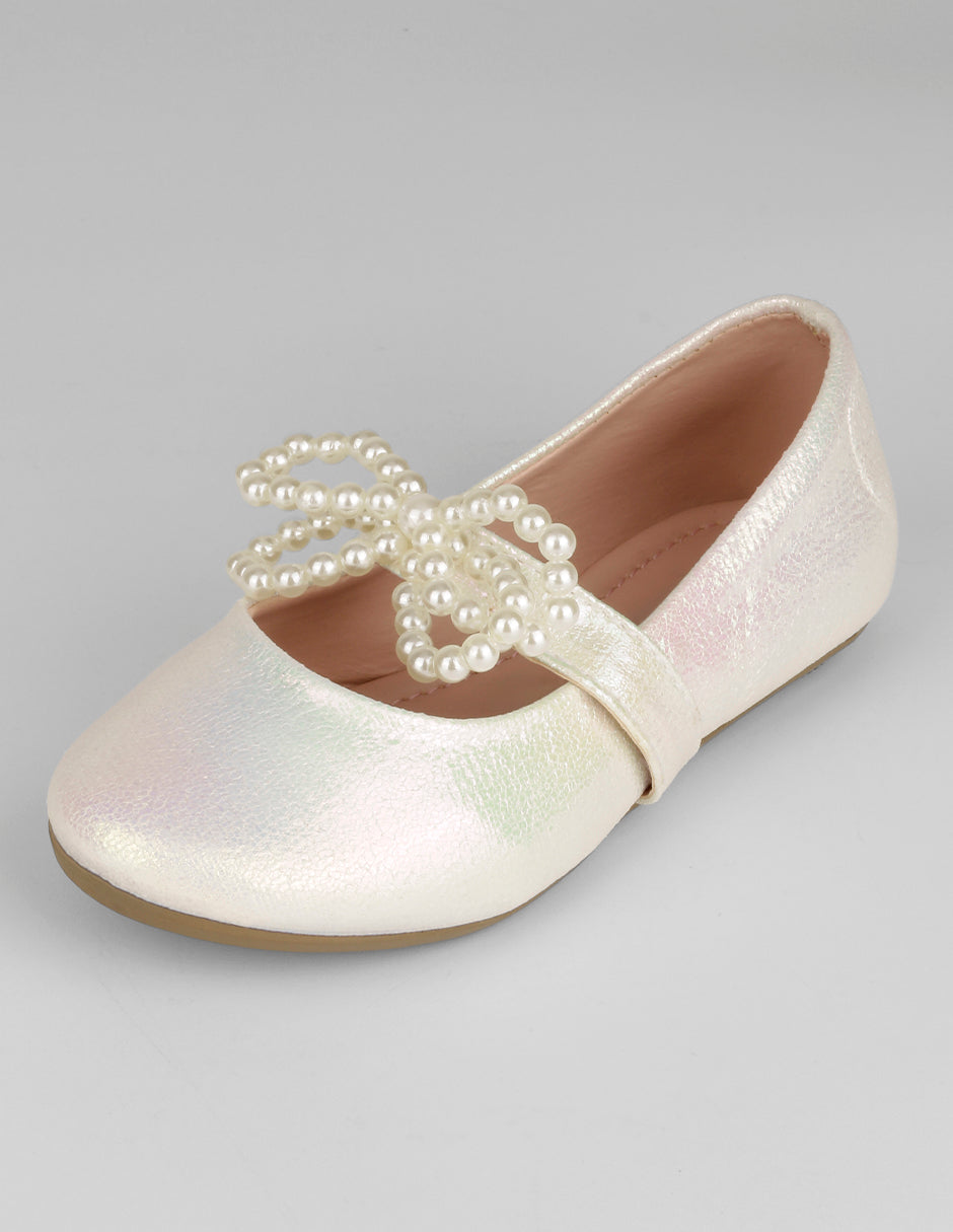 Flats Kids en Sintético – Blanco