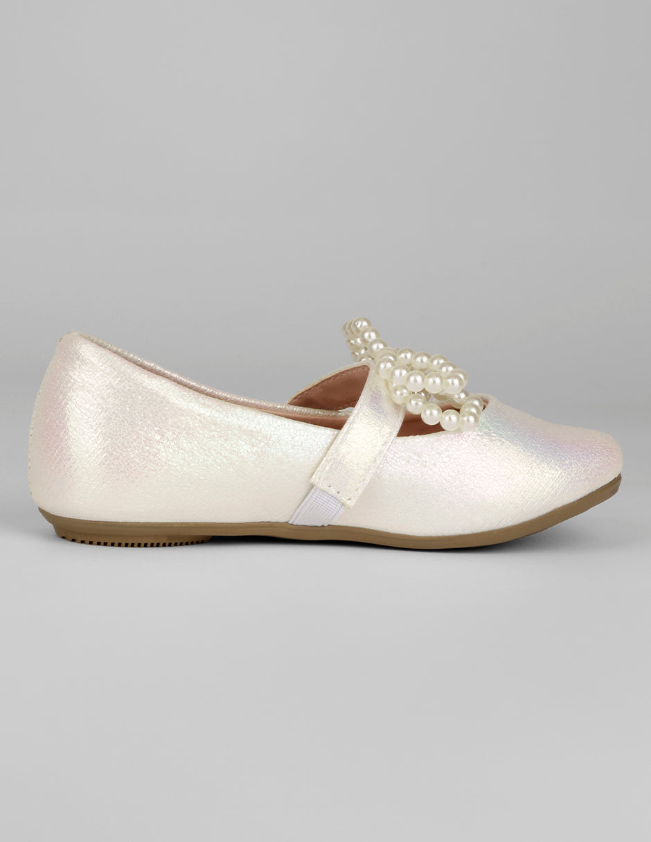 Flats Kids en Sintético – Blanco
